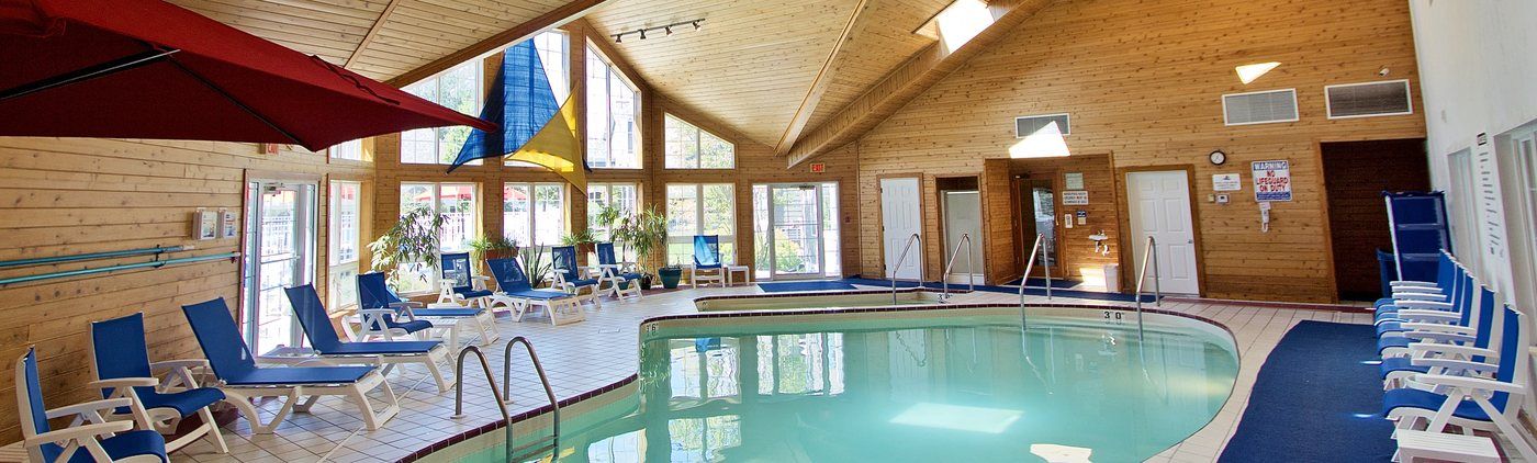 Heated indoor pool at Baileys Harbor Yacht Club Resort